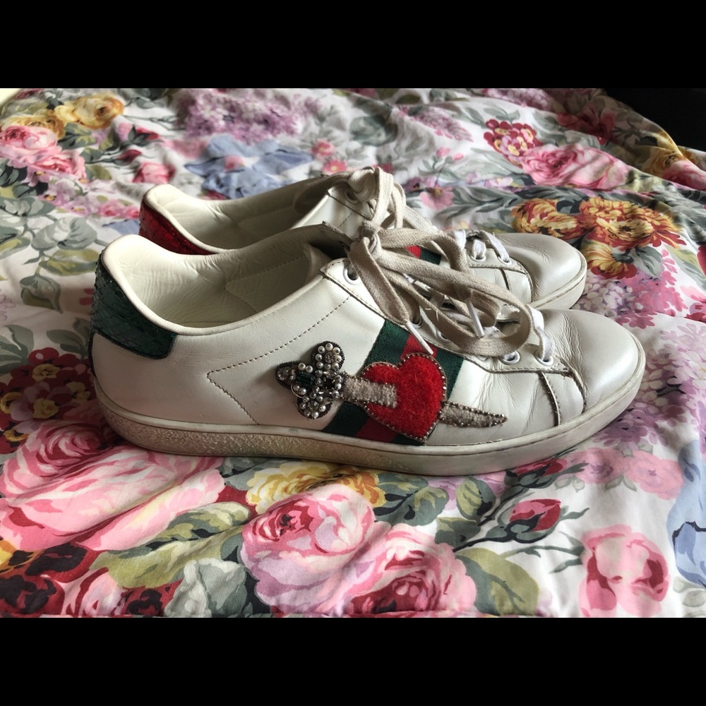 SOLD Gucci Ace Heart Sword Sneakers